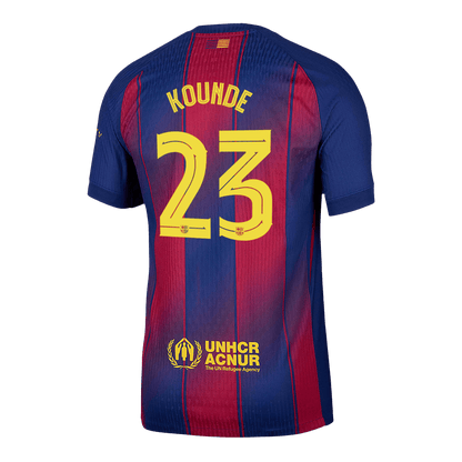 UCL Camiseta Auténtica Kounde #23 Barcelona 2025/26 Primera Equipación - Versión Jugador - imagen 14