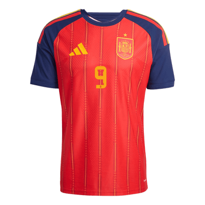 Camiseta Auténtica Gavi #9 España 2026 Primera Equipación Copa del Mundo - Versión Jugador