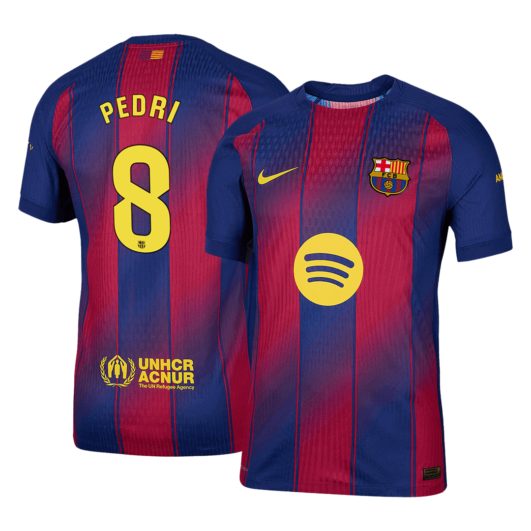 Camiseta Auténtica Pedri #8 Barcelona 2025/26 Primera Equipación - Versión Jugador