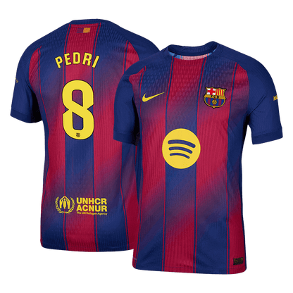 Camiseta Auténtica Pedri #8 Barcelona 2025/26 Primera Equipación - Versión Jugador