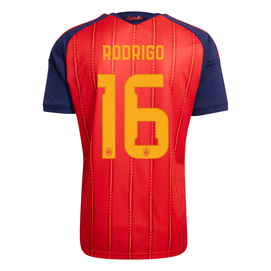 Camiseta Auténtica RODRIGO #16 Spain 2026 Primera Equipación Copa del Mundo -Versión Jugador