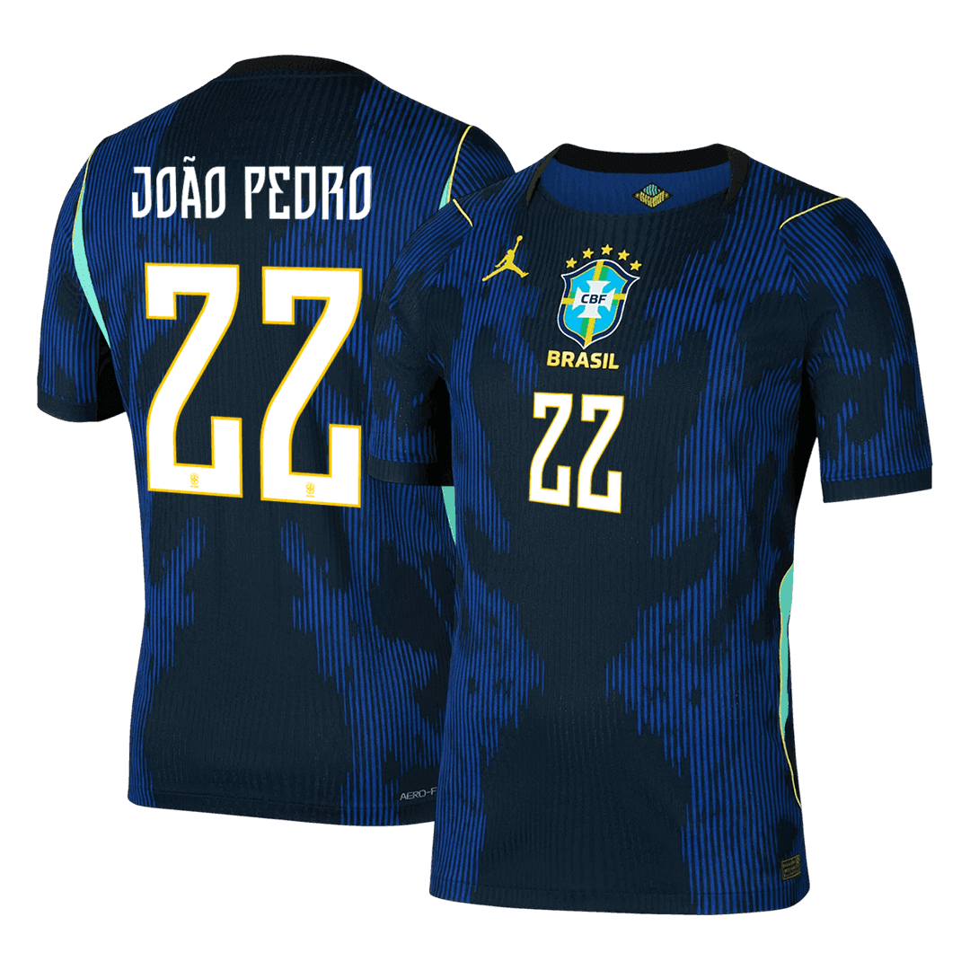 Camiseta Auténtica João Pedro #22 Brasil 2026 Segunda Equipación Copa del Mundo - Versión Jugador