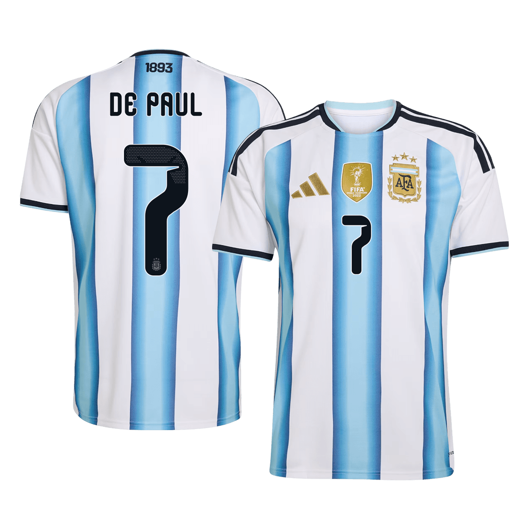 Camiseta De Paul #7 Argentina 2026 Primera Equipación Copa del Mundo - Versión Hincha (Calidad Premium)