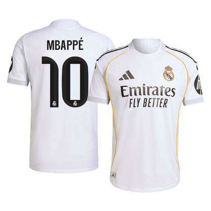 Camiseta Auténtica Mbappé #10 Real Madrid 2025/26 Primera Equipación - Versión Jugador