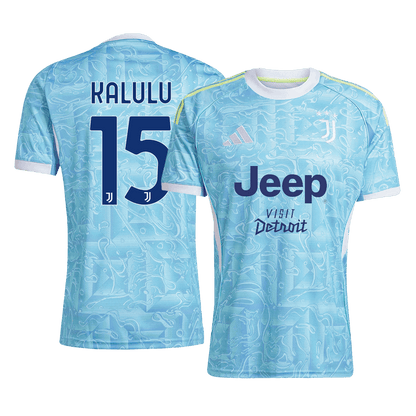 Camiseta Kalulu #15 Juventus 2025/26 Segunda Equipación - Versión Hincha