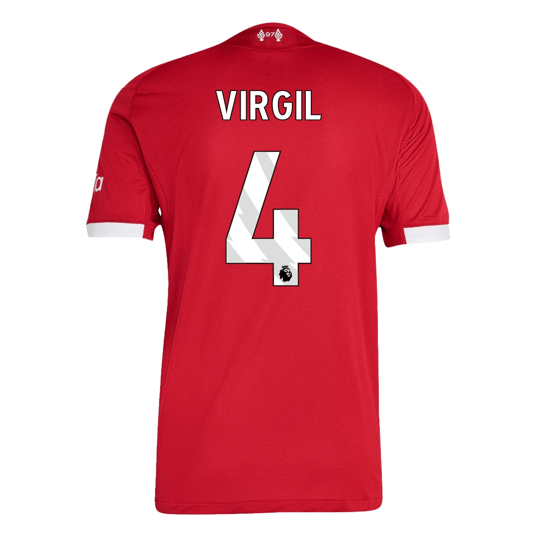Camiseta Auténtica Virgil #4 Liverpool 2025/26 Primera Equipación - Versión Jugador