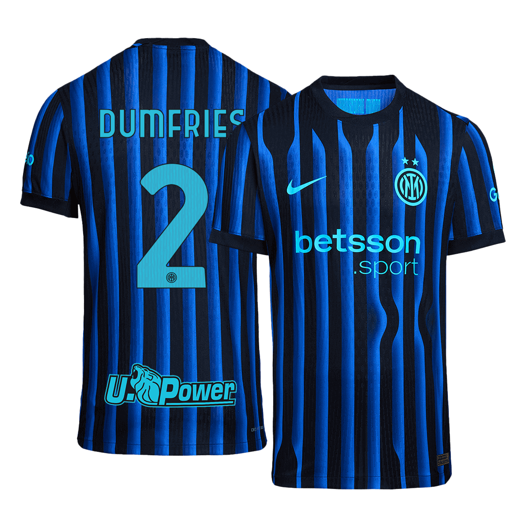 Camiseta Auténtica Dumfries #2 Inter Milan 2025/26 Primera Equipación - Versión Jugador