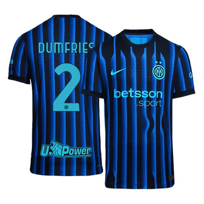 Camiseta Auténtica Dumfries #2 Inter Milan 2025/26 Primera Equipación - Versión Jugador