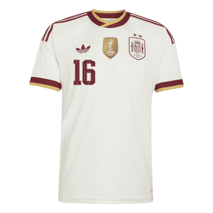 Camiseta RODRIGO #16 Spain 2026 Segunda Equipación Copa del Mundo - Versión Hincha