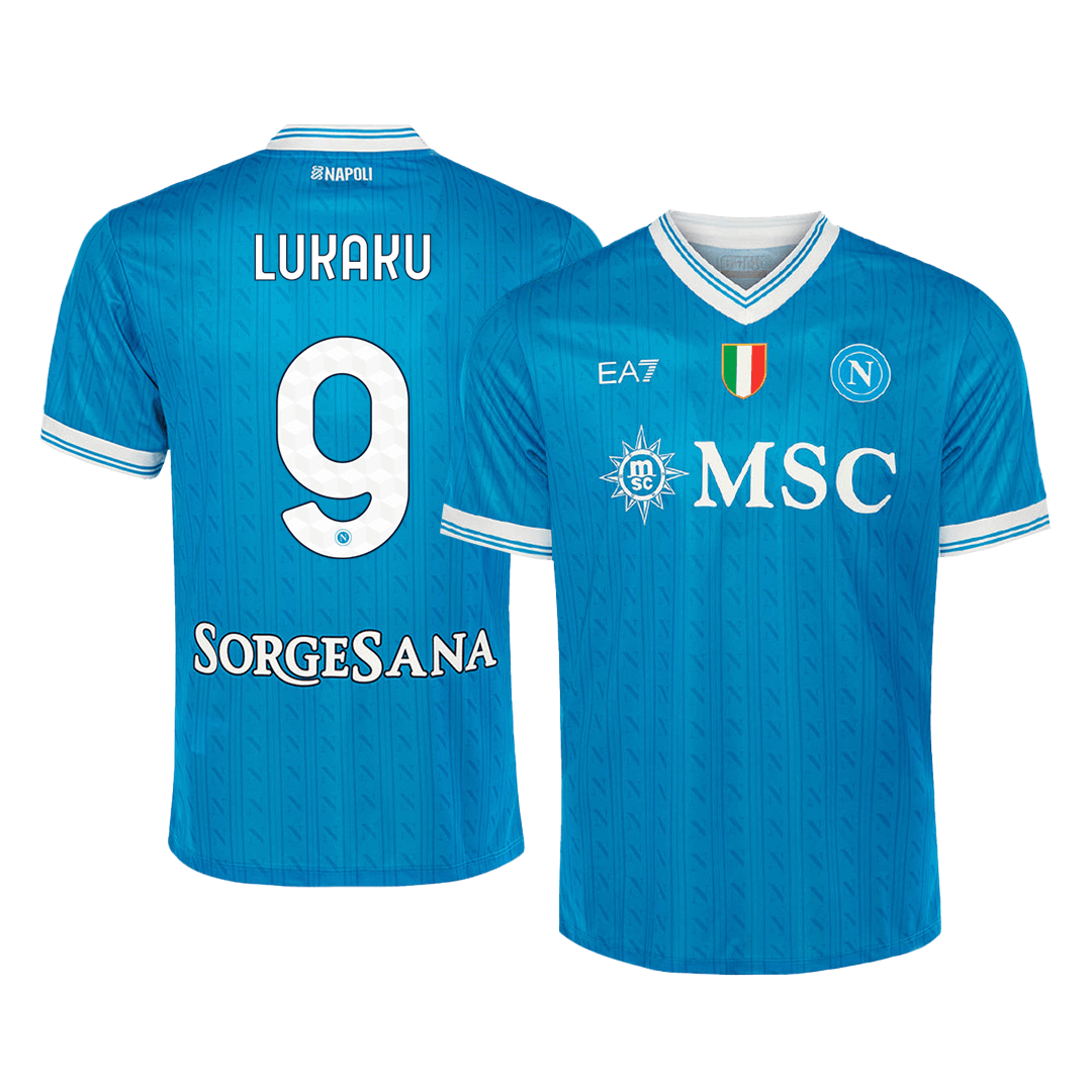 Camiseta Lukaku #9 Napoli 2025/26 Primera Equipación - Versión Hincha