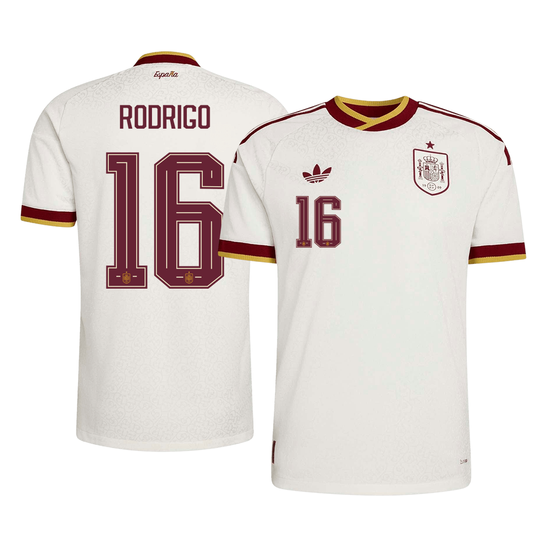 Camiseta Auténtica Rodrigo #16 España 2026 Segunda Equipación Copa del Mundo - Versión Jugador