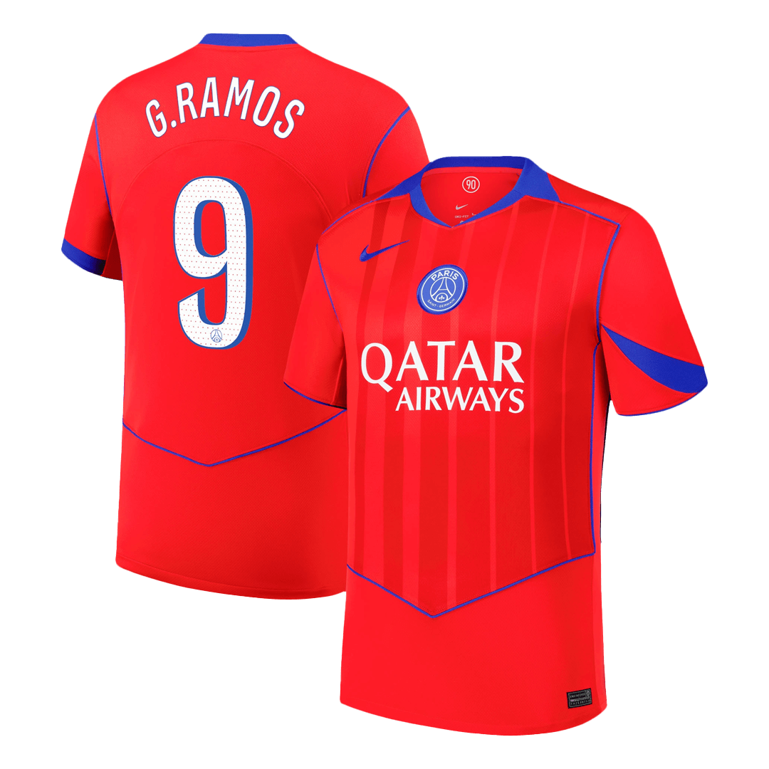 Camiseta G. Ramos #9 PSG 2025/26 Tercera Equipación - Versión Hincha