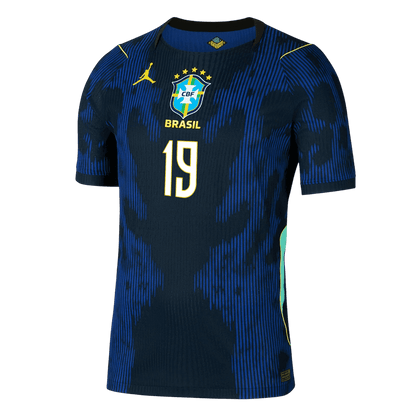 Camiseta Auténtica Endrick #19 Brasil 2026 Segunda Equipación Copa del Mundo - Versión Jugador
