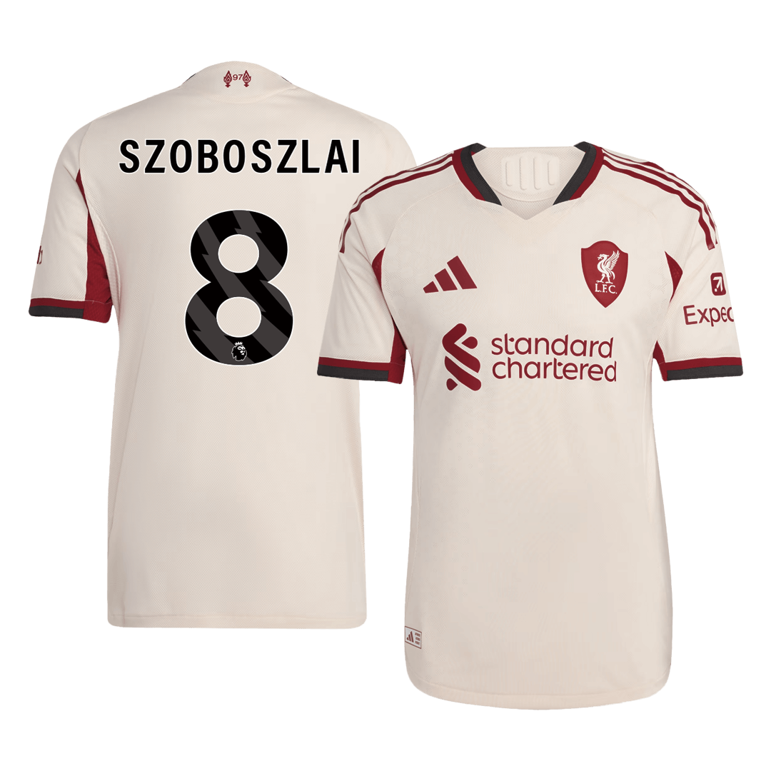 Camiseta Auténtica Szoboszlai #8 Liverpool 2025/26 Segunda Equipación - Versión Jugador