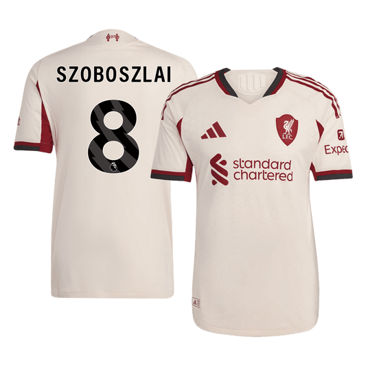 Camiseta Auténtica Szoboszlai #8 Liverpool 2025/26 Segunda Equipación - Versión Jugador