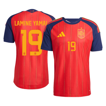 Camiseta Auténtica Lamine Yamal #19 España 2026 Primera Equipación Copa del Mundo - Versión Jugador