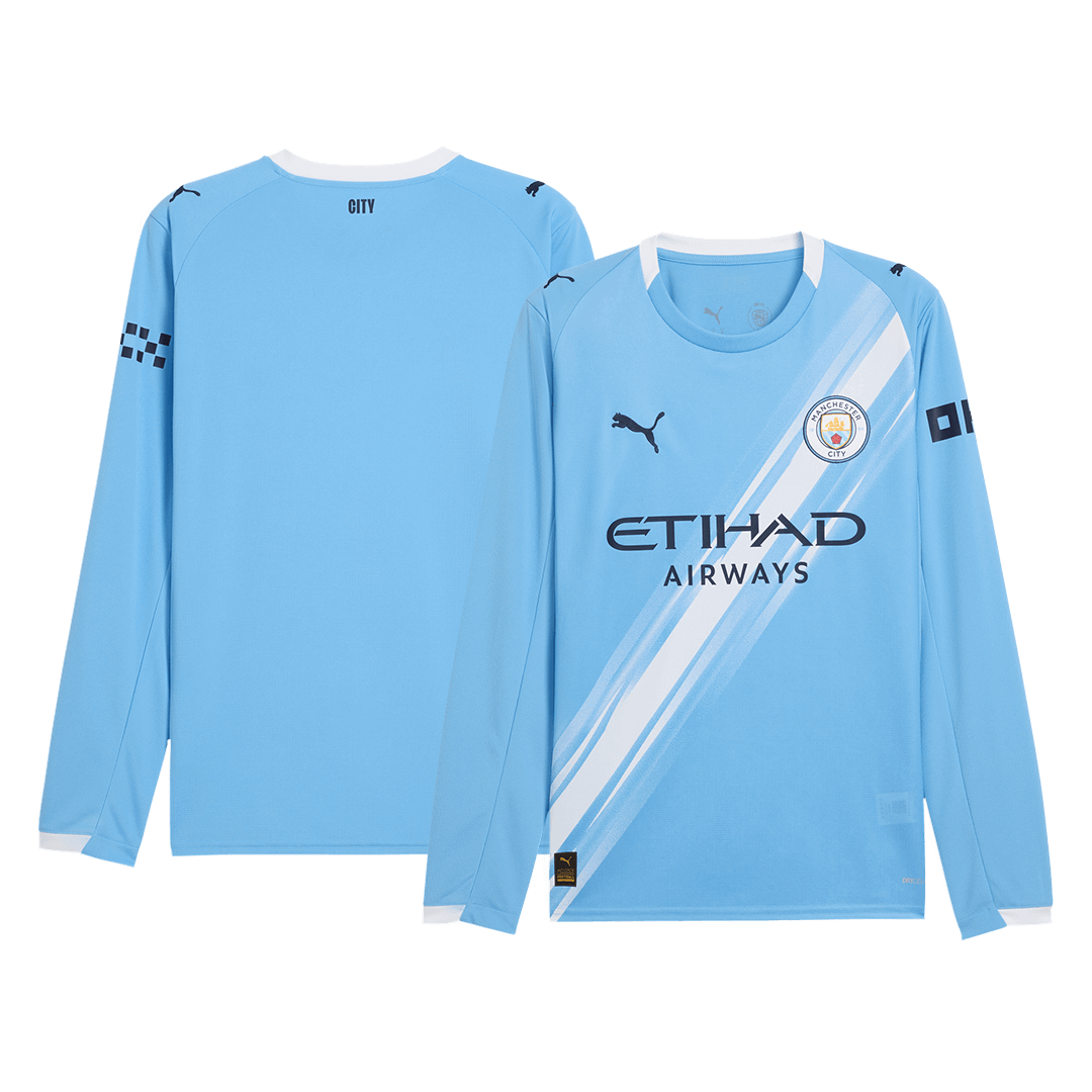 Camiseta Manga Larga Manchester City Primera Equipación 2025/26 - Versión Hincha