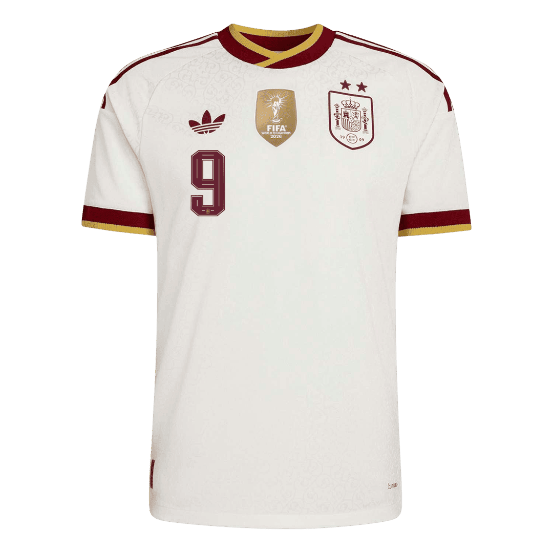Camiseta Auténtica GAVI #9 Spain 2026 Segunda Equipación Copa del Mundo -Versión Jugador