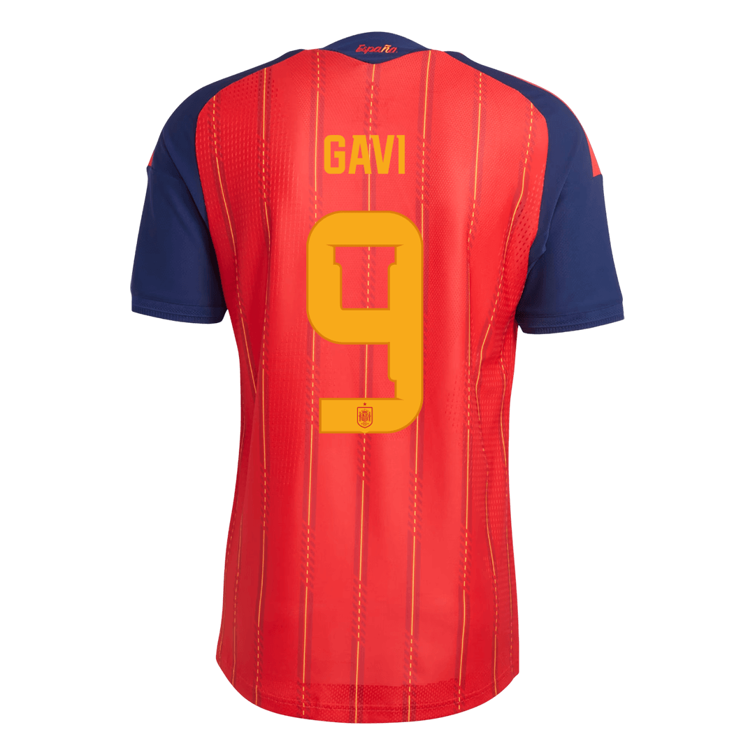 Camiseta Auténtica Gavi #9 España 2026 Primera Equipación Copa del Mundo - Versión Jugador - Vista 2