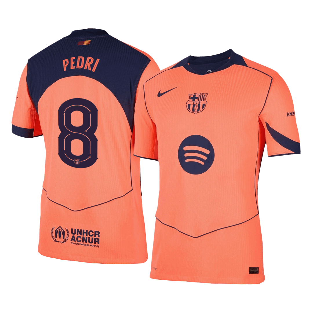 UCL Camiseta Auténtica Pedri #8 Barcelona 2025/26 Tercera Equipación - Versión Jugador