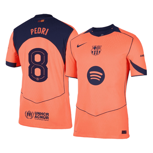 UCL Camiseta Auténtica Pedri #8 Barcelona 2025/26 Tercera Equipación - Versión Jugador