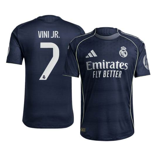 Camiseta Auténtica Vini Jr. #7 Real Madrid 2025/26 Segunda Equipación - Versión Jugador