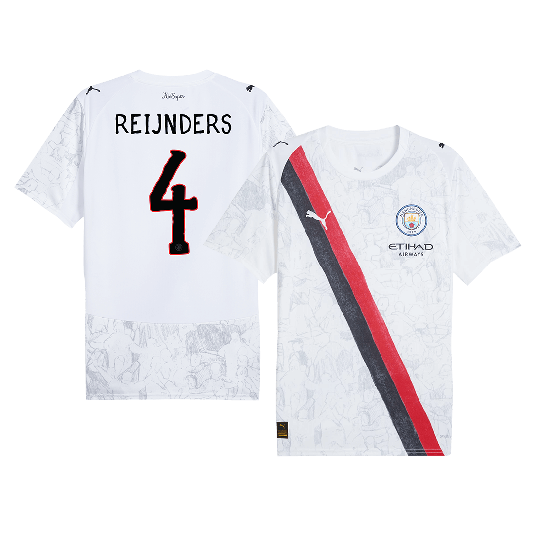 Camiseta Reijnders #4 Manchester City 2025/26 Copa del Mundo - Versión Hincha