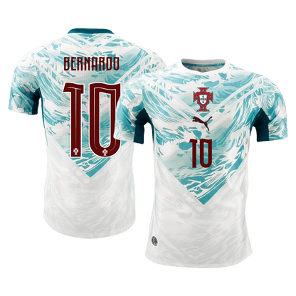 Camiseta Auténtica Bernardo #10 Portugal 2026 Segunda Equipación Copa del Mundo - Versión Jugador