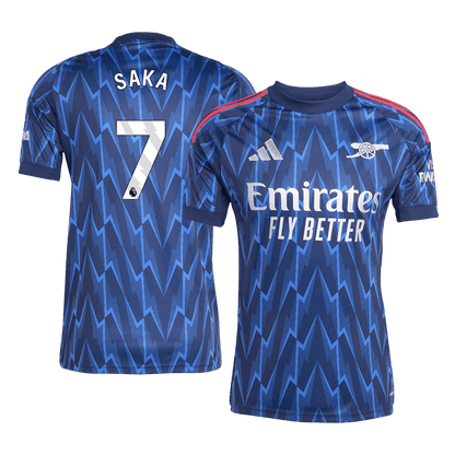 Camiseta Saka #7 Arsenal 2025/26 Segunda Equipación - Versión Hincha