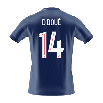 Camiseta D. Doué #14 PSG 2025/26 Primera Equipación - Versión Hincha (Calidad Premium) - Vista 7