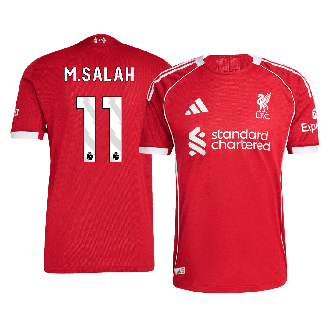 Camiseta Auténtica M. Salah #11 Liverpool 2025/26 Primera Equipación - Versión Jugador