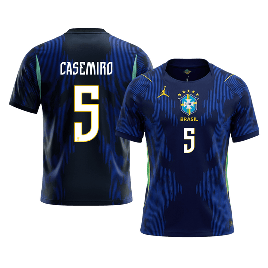 Camiseta Casemiro #5 Brasil 2026 Segunda Equipación Copa del Mundo - Versión Hincha
