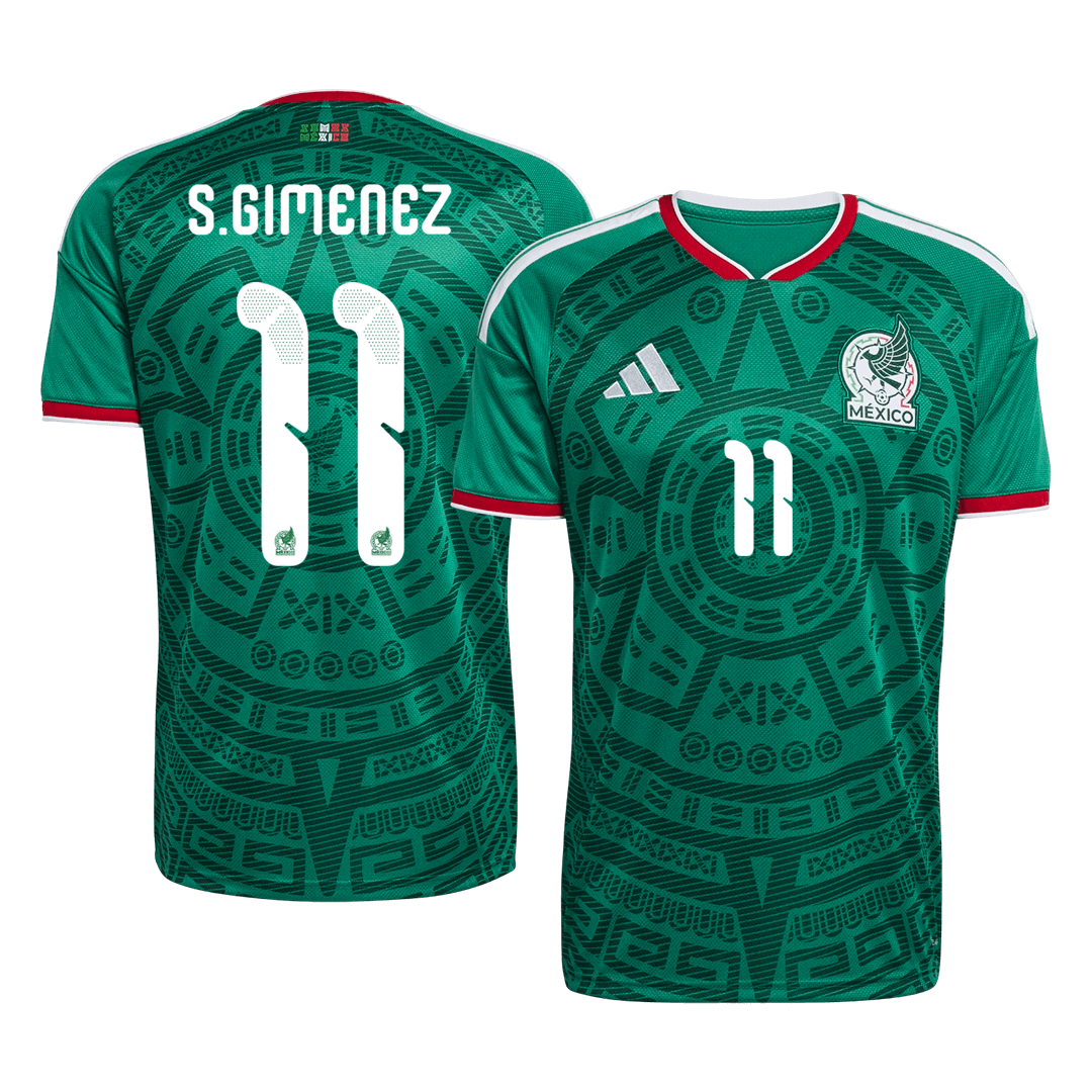 Camiseta S. Giménez #11 México 2026 Primera Equipación Copa del Mundo - Versión Hincha
