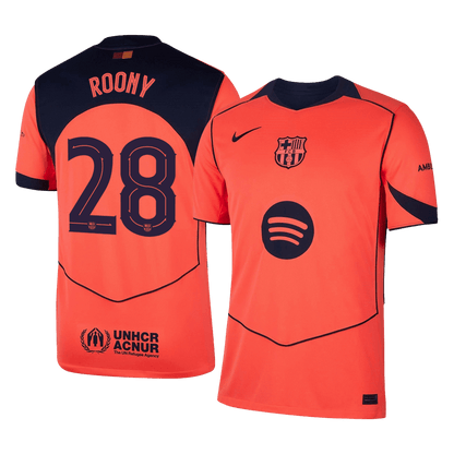 Camiseta Roony #28 Barcelona 2025/26 Tercera Equipación - Versión Hincha