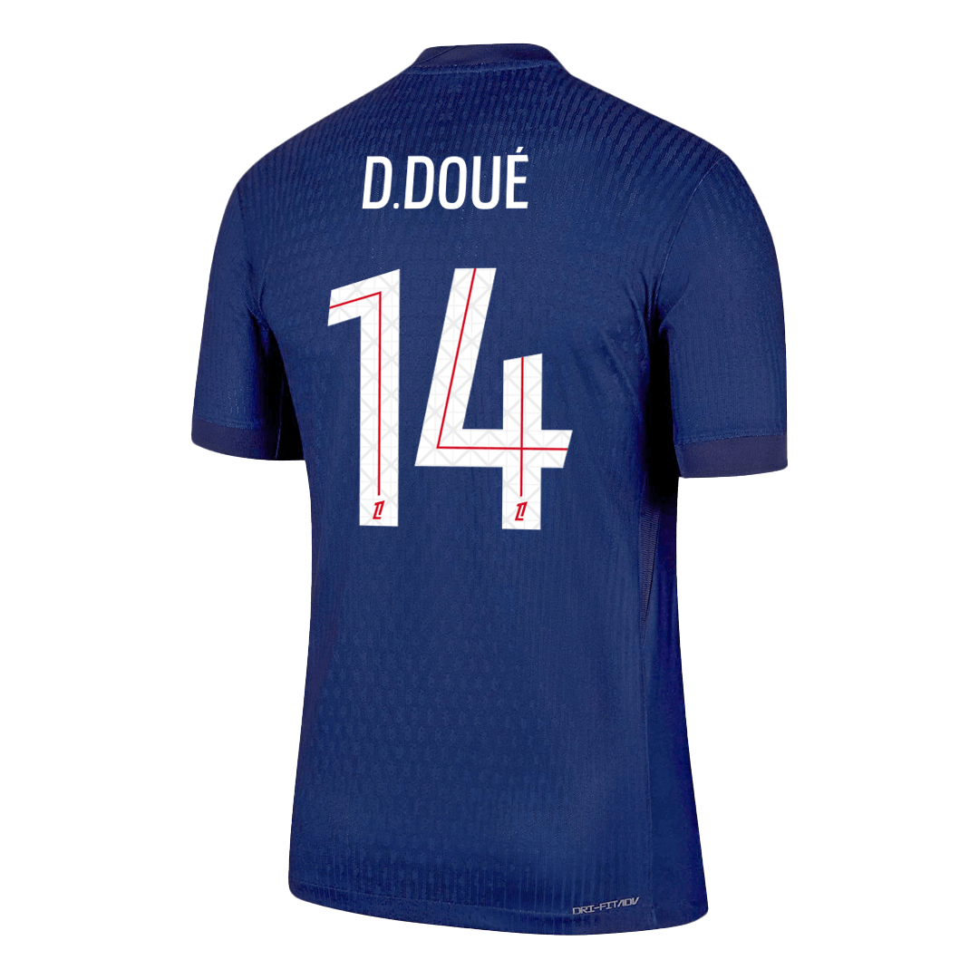 Camiseta Auténtica D. Doué #14 PSG 2025/26 Primera Equipación - Versión Jugador - Vista 8