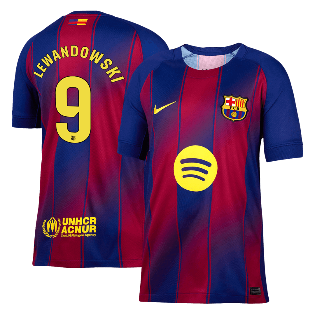 Camiseta Lewandowski #9 Barcelona 2025/26 Primera Equipación - Versión Hincha