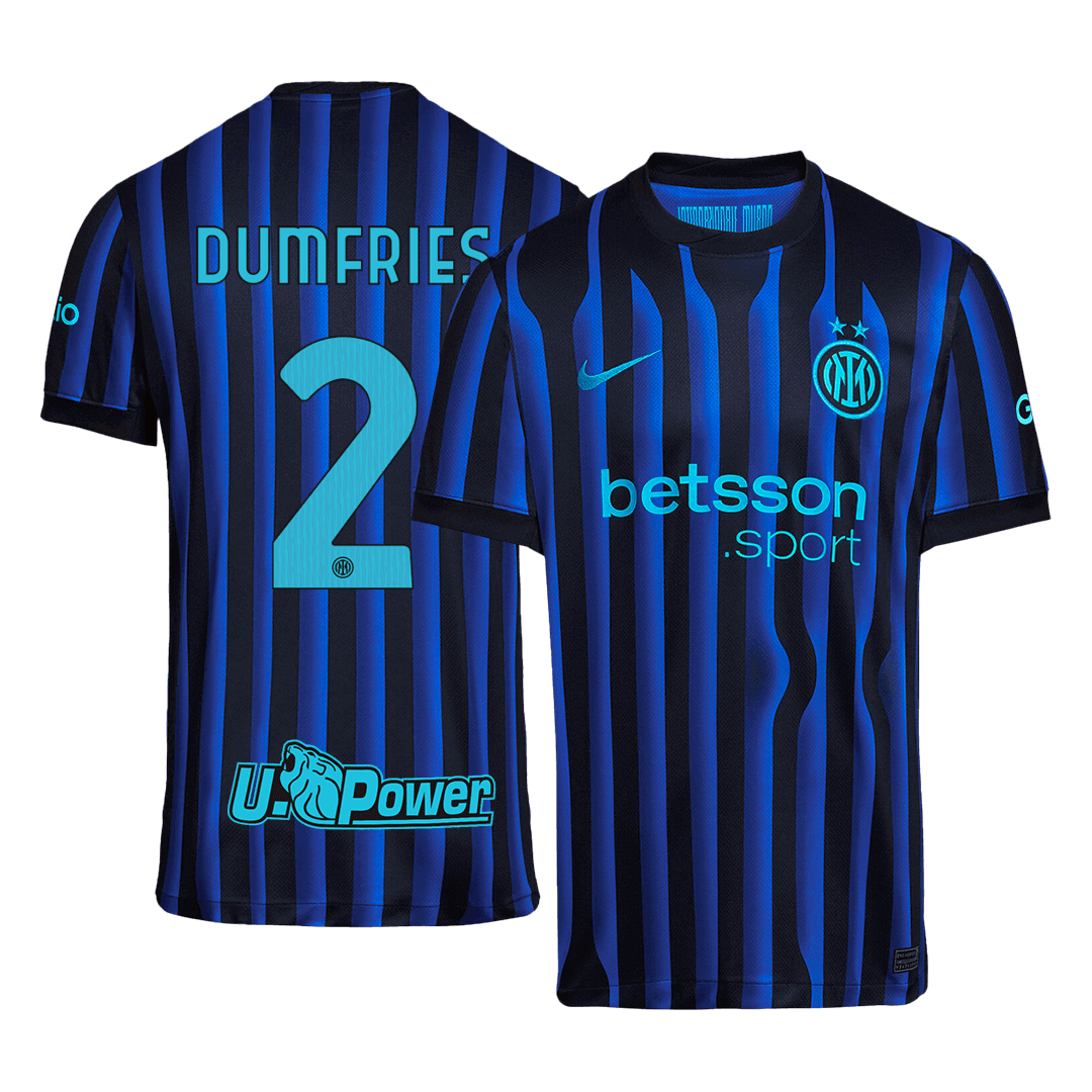 Camiseta Dumfries #2 Inter Milan 2025/26 Primera Equipación - Versión Hincha