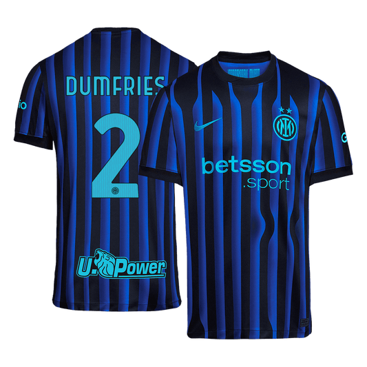 Camiseta Dumfries #2 Inter Milan 2025/26 Primera Equipación - Versión Hincha