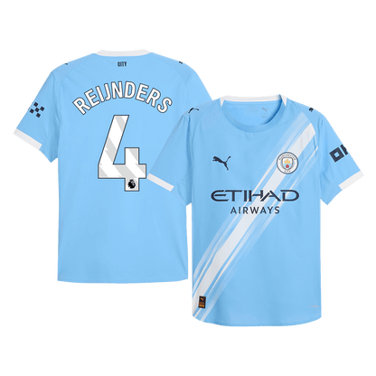 Camiseta Auténtica Reijnders #4 Manchester City 2025/26 Primera Equipación - Versión Jugador