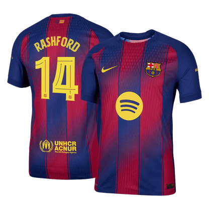 UCL Camiseta Auténtica Rashford #14 Barcelona 2025/26 Primera Equipación - Versión Jugador