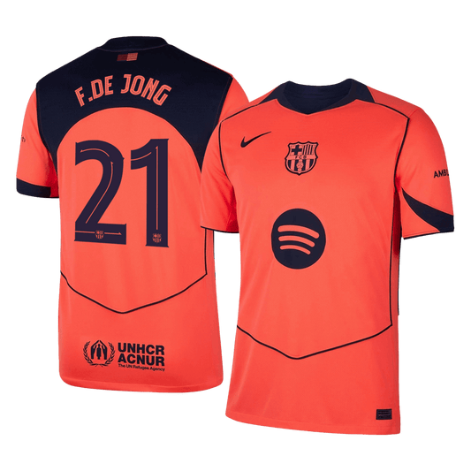 UCL Camiseta F. De Jong #21 Barcelona 2025/26 Tercera Equipación - Versión Hincha