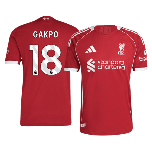 Camiseta Auténtica Gakpo #18 Liverpool 2025/26 Primera Equipación - Versión Jugador