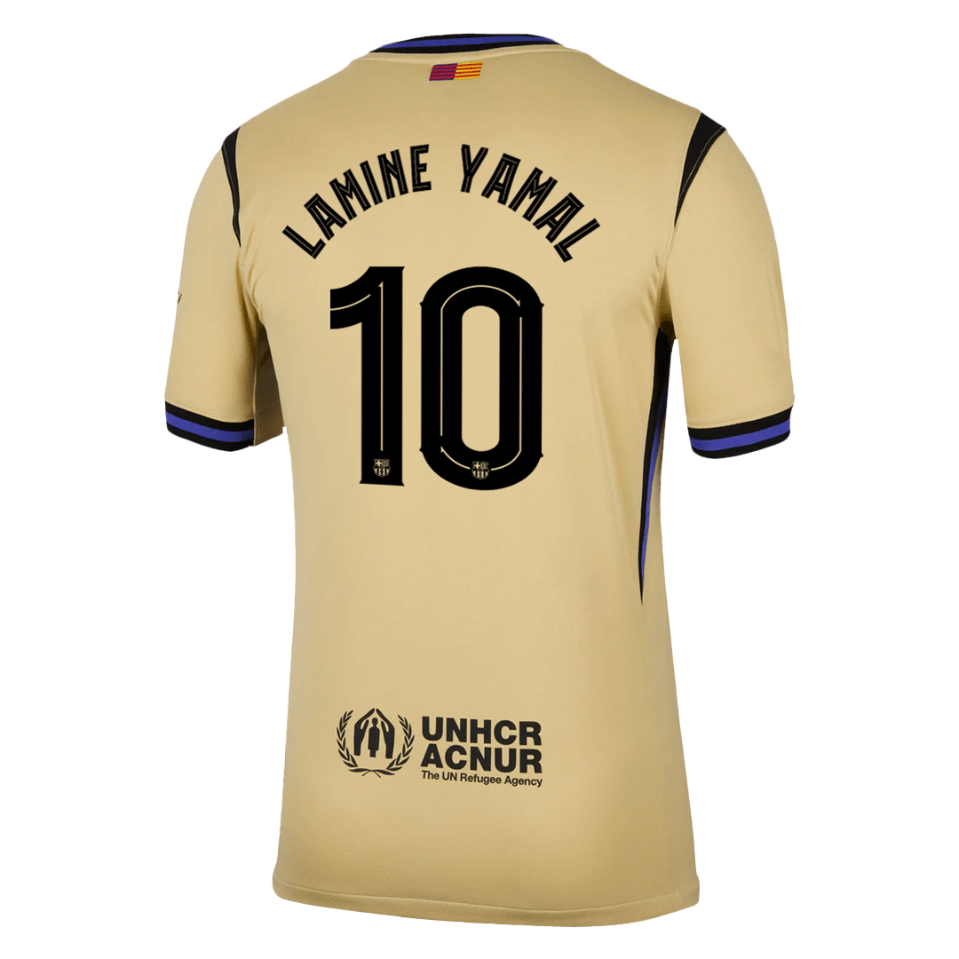 UCL Camiseta Lamine Yamal #10 Barcelona 2025/26 Segunda Equipación - Versión Hincha