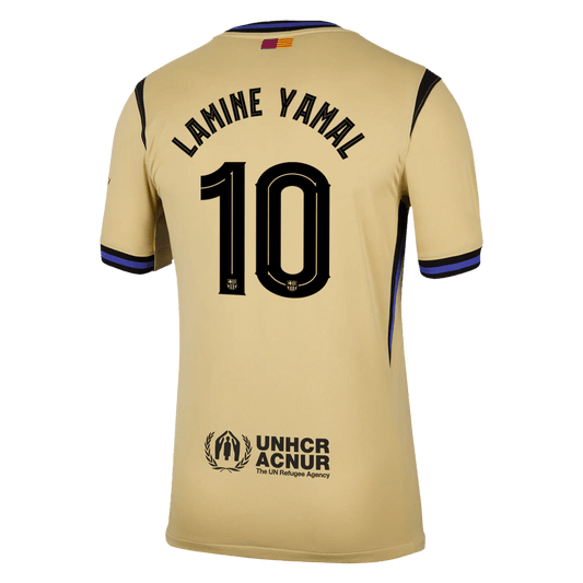 UCL Camiseta Lamine Yamal #10 Barcelona 2025/26 Segunda Equipación - Versión Hincha
