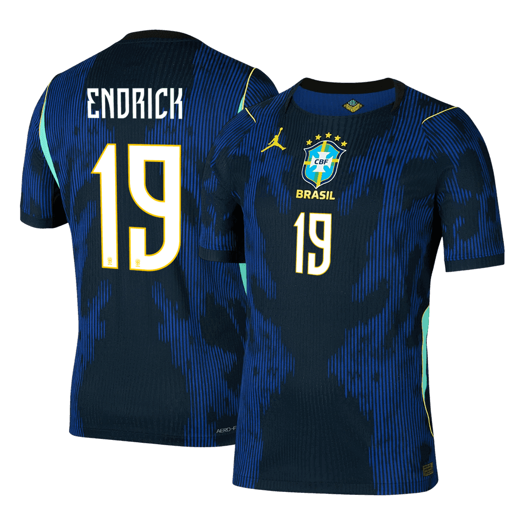 Camiseta Auténtica Endrick #19 Brasil 2026 Segunda Equipación Copa del Mundo - Versión Jugador