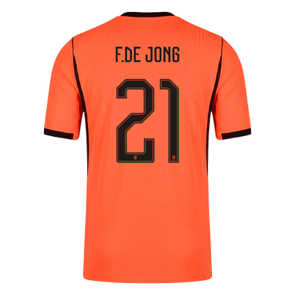 Camiseta Auténtica F. De Jong #21 Países Bajos 2026 Primera Equipación Copa del Mundo - Versión Jugador - Vista 9