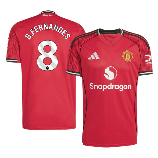 Camiseta B. Fernandes #8 Manchester United 2025/26 Primera Equipación - Versión Hincha