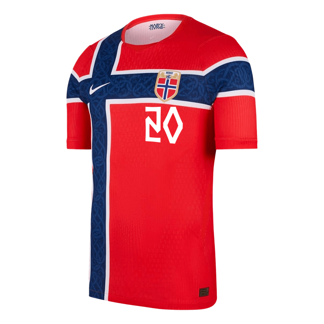 Camiseta Auténtica Nusa #20 Noruega 2026 Primera Equipación Copa del Mundo - Versión Jugador