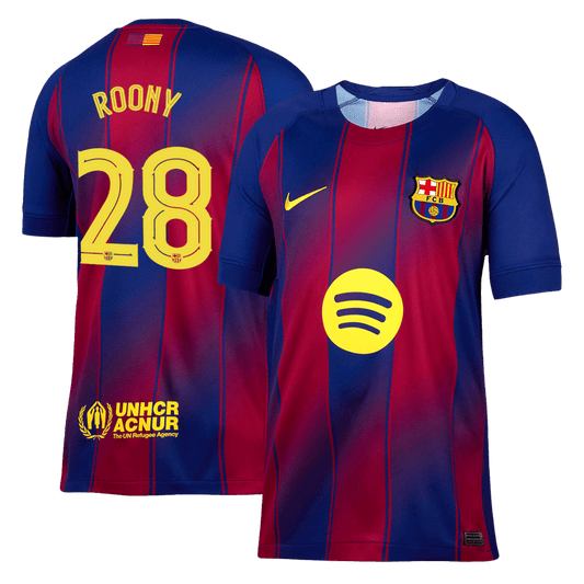 Calidad Premium UCL Camiseta Roony #28 Barcelona 2025/26 Primera Equipación - Versión Hincha