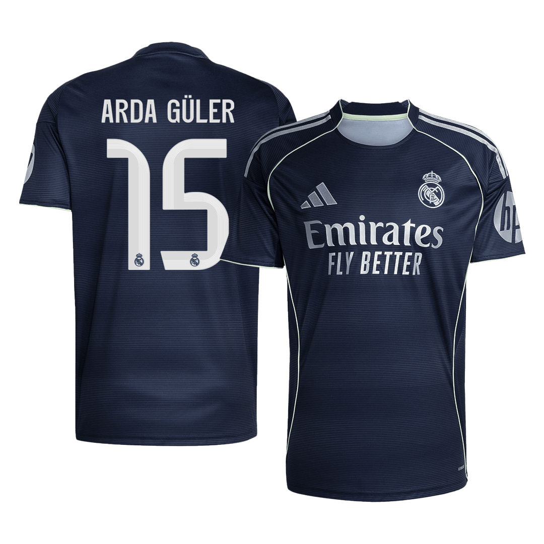 Camiseta Arda Güler #15 Real Madrid 2025/26 Segunda Equipación - Versión Hincha (Calidad Premium)
